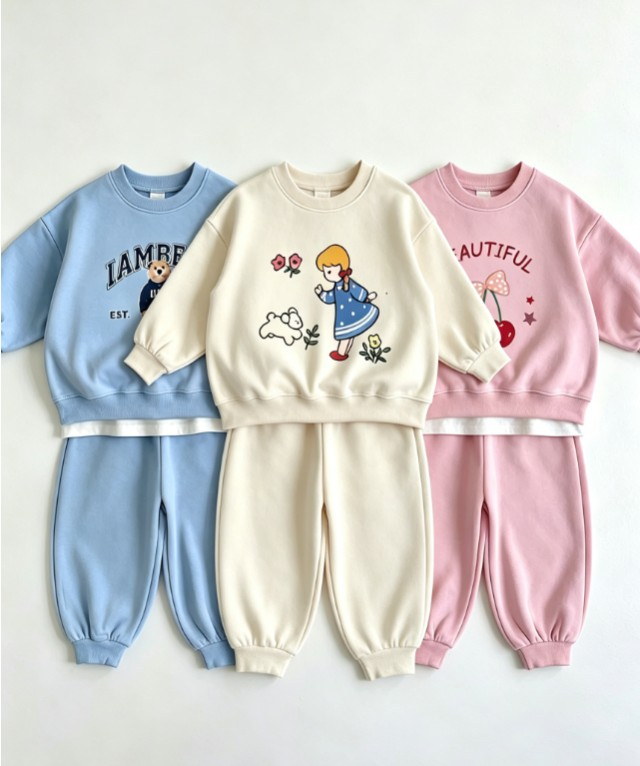 Baby Clothing Patterns Free - Dziecięcy uniwersalny dres z kreskówkowym wzorem,