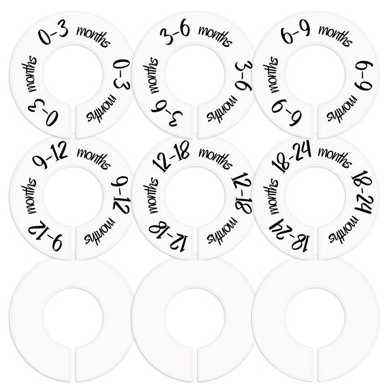 Baby Clothing Hanger Dividers - 100 sztuk wiele rozmiarów dziecko dzieci