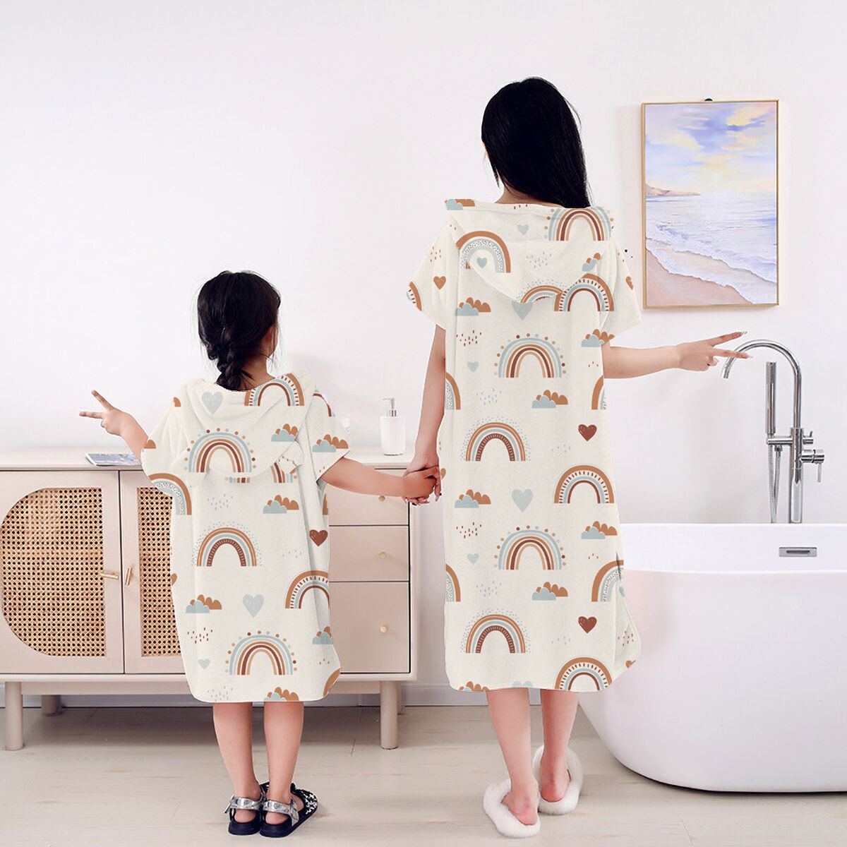 Hooded Bath Towel - Elinfant Szybkoschnące Ręczniki Kąpielowe z Mikrofibry