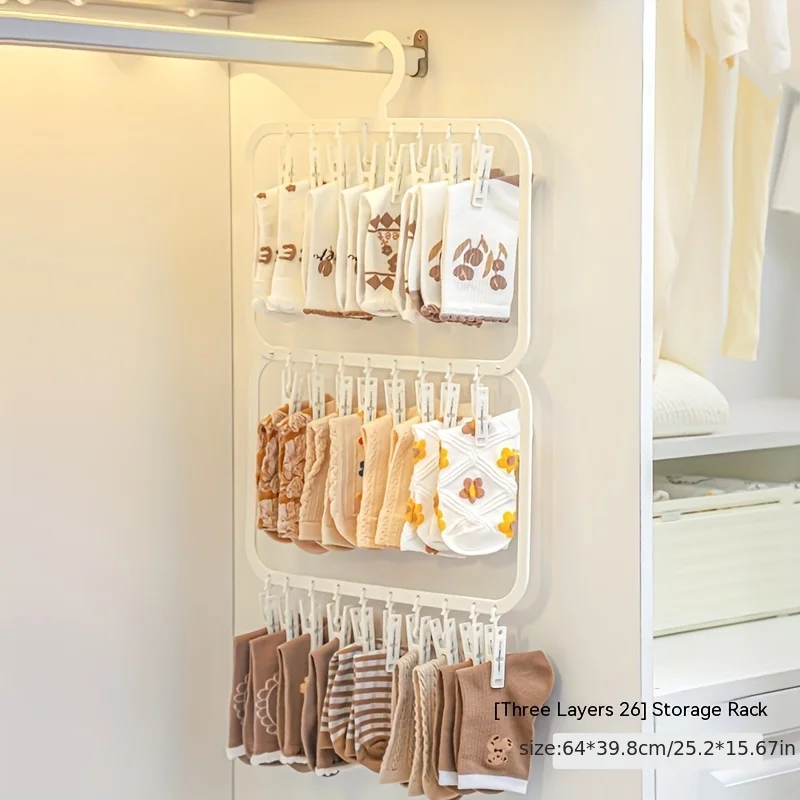 Baby Clothing Storage - Wielofunkcyjny wieszak do suszenia skarpetek niemowlęcych,