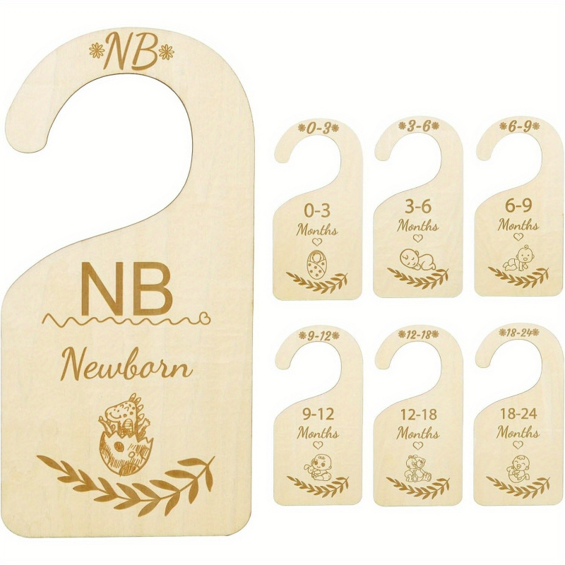 Baby Clothing Hanger Dividers - 7 szt. Drewniane przegródki do szafy