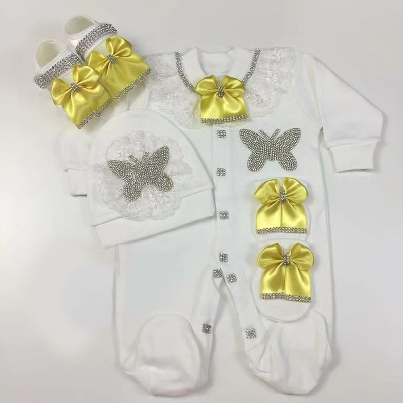 4 szt. Zestaw ubranek powitaln – Baby Clothing Name recenzja i cena