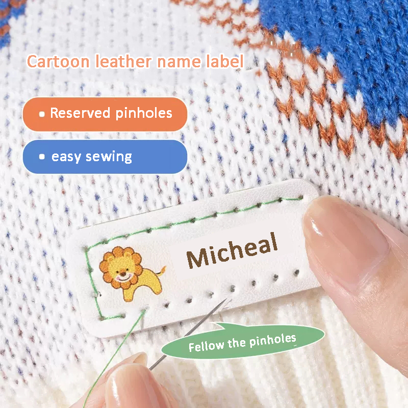 Spersonalizowane skórzane nakl – Baby Clothing Name recenzja i cena