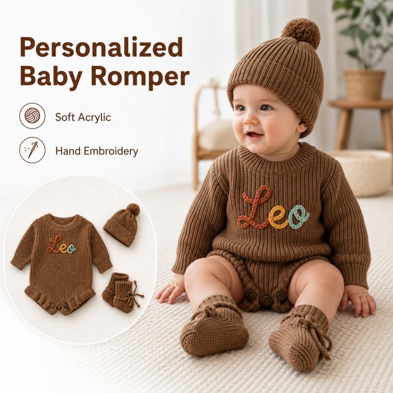 Personalizowany dzianinowy ram – Baby Clothing Name recenzja i cena