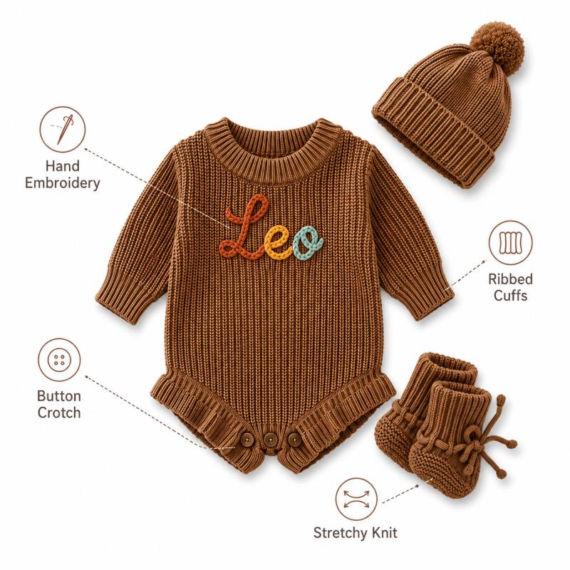 Personalizowany dzianinowy ram – Baby Clothing Name recenzja i cena