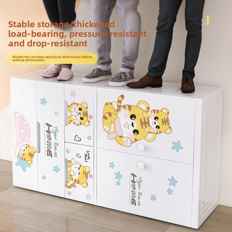 Gruba plastikowa szafa z pięci – Baby Clothing Storage recenzja i cena
